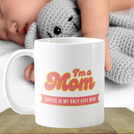 Taza De Café Madre divertida retro - El café es mi única espera