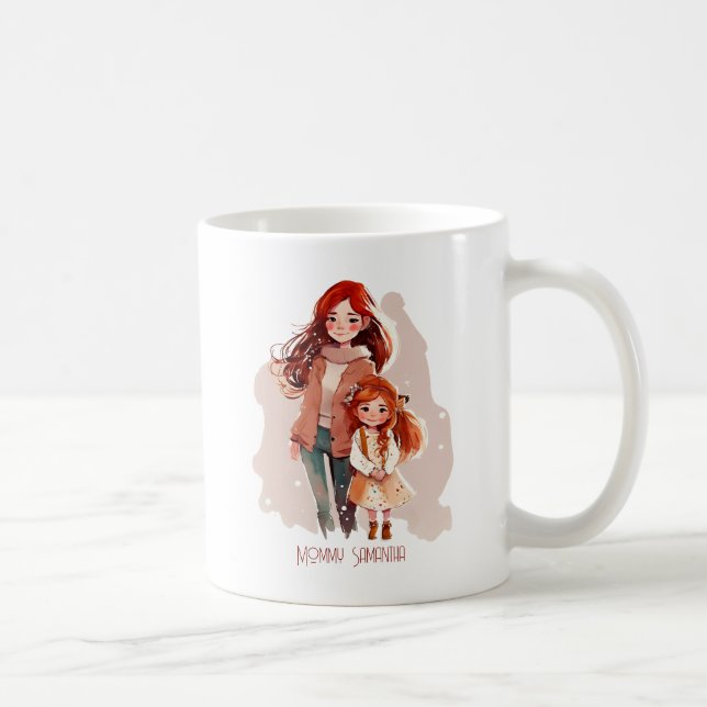 Taza De Café Madre e hija elegidas y personalizadas (Derecha)