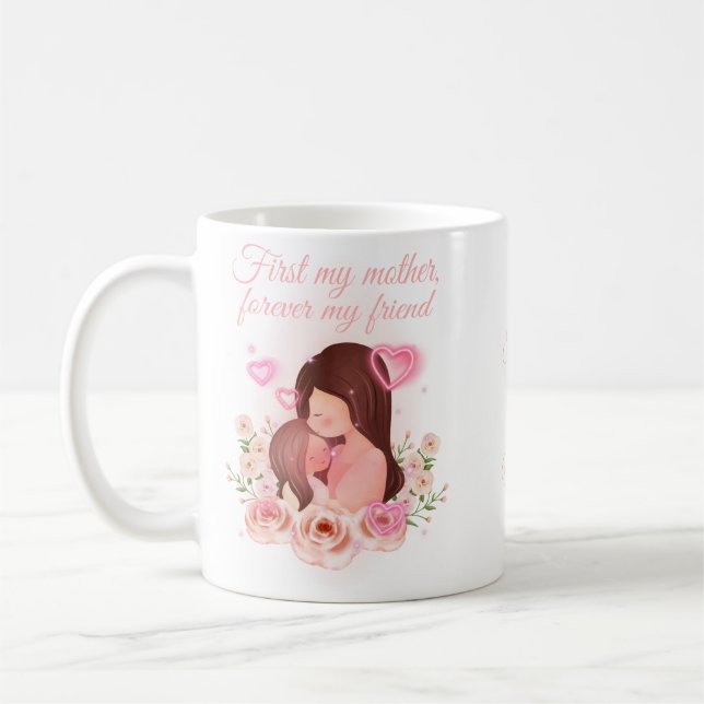 Taza De Café Madre e hija, nombres personalizados (Izquierda)