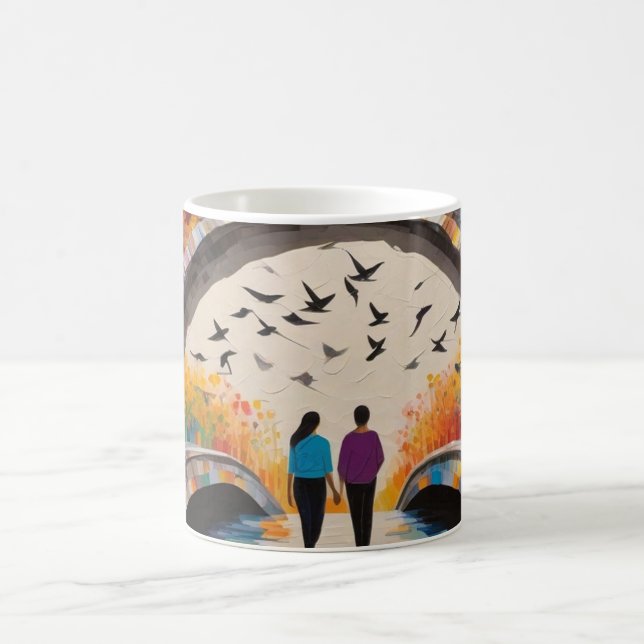 Taza De Café Madre e hija: Pasos de amor (Centro)