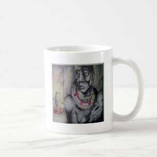 Taza De Café Madre e hijo masái con arte de león impreso/gráfic