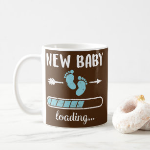 Taza De Café Madre embarazada Recién nacido niño cargando a su 