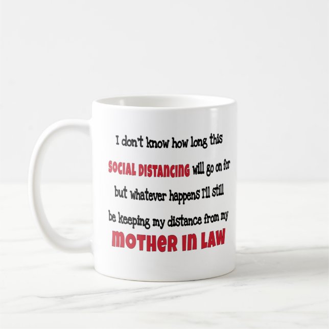 Taza De Café  Madre en derecho Distancia social  (Izquierda)