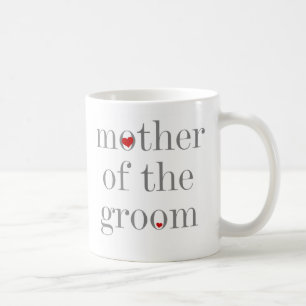 Taza De Café Madre gris del texto del novio