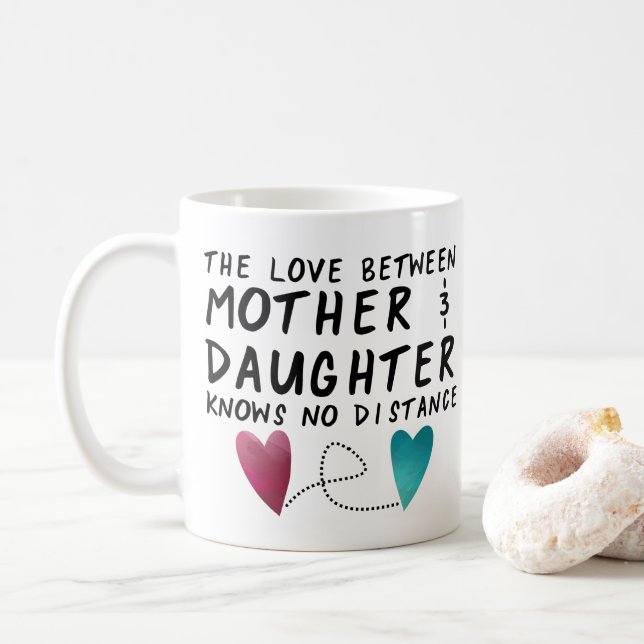 Taza De Café Madre Hija Distancia Café Mug (Con donut)