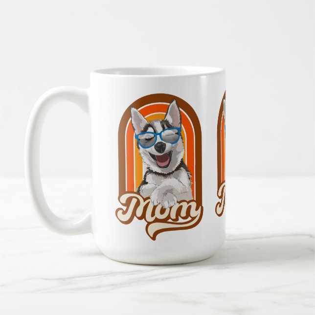 Taza De Café Madre husky de Alaska, madre husky siberiana (Izquierda)