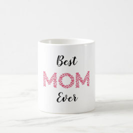 Taza De Café Madre | La mejor mamá de los corazones rosados per