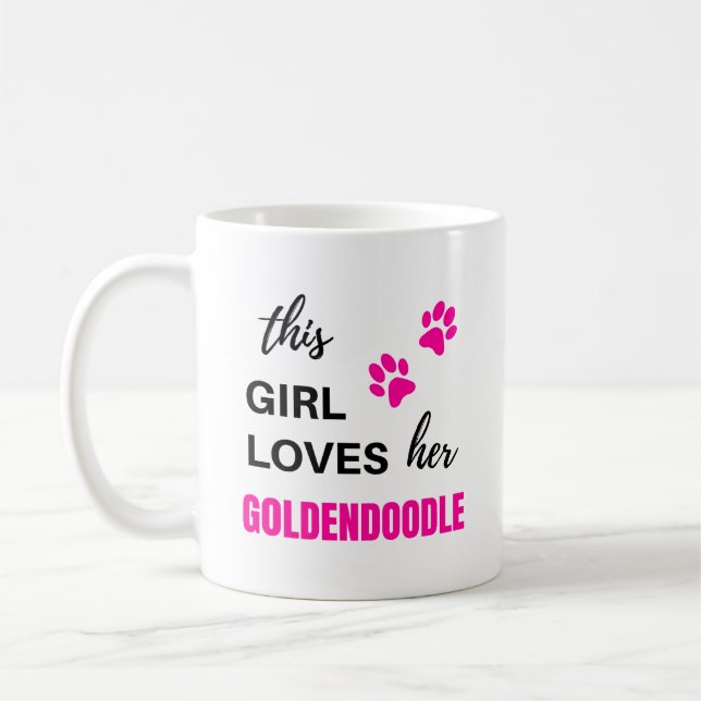 Taza De Café Madre madre dueña de perro Goldendoodle (Izquierda)