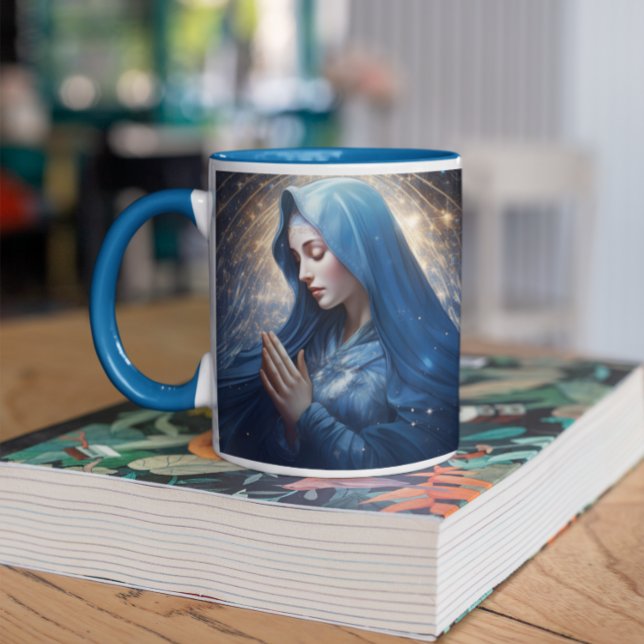 Taza De Café Madre María Bendición versión 4 (Mother Mary Blessing version 4 Coffee Mug)