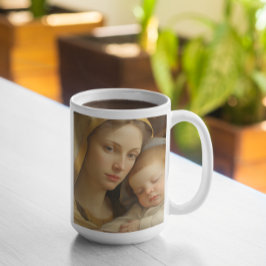 Taza De Café Madre María con niño Jesús versión 21