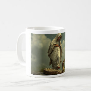 Taza De Café Madre María enseñando sobre la serpiente