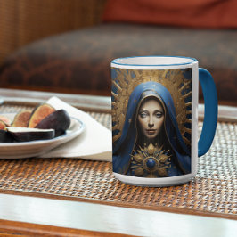 Taza De Café Madre María Rezando versión 3