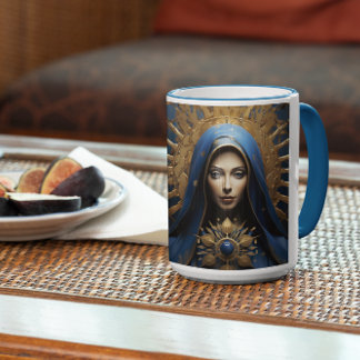 Taza De Café Madre María Rezando versión 3
