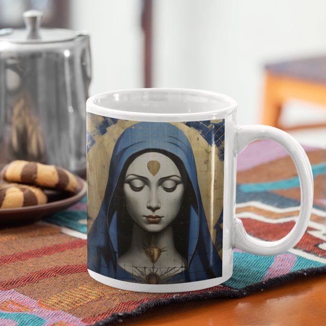 Taza De Café Madre María Rezando versión 4 (Mother Mary Praying version 4 Coffee Mug
)