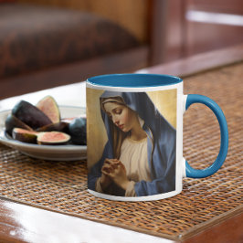 Taza De Café Madre María Rezando versión 5