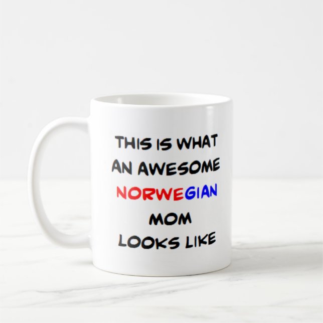Taza De Café madre noruega, impresionante (Izquierda)