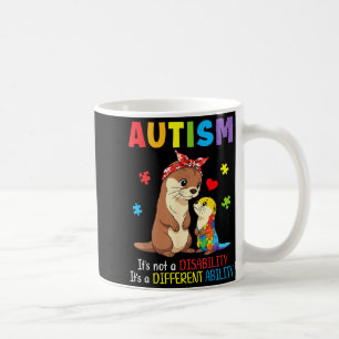 Taza De Café Madre Nutria Conciencia del Autismo Capacidad Dife