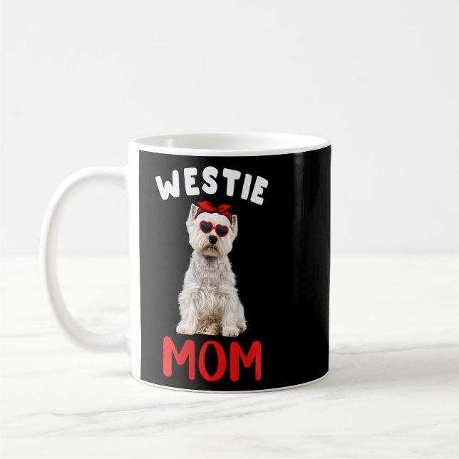 Taza De Café Madre occidental Mamá mamá Westie Dueña de Perro D (Izquierda)