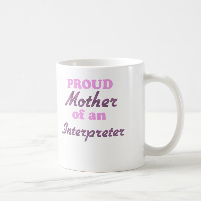 Taza De Café Madre orgullosa de un intérprete (Derecha)