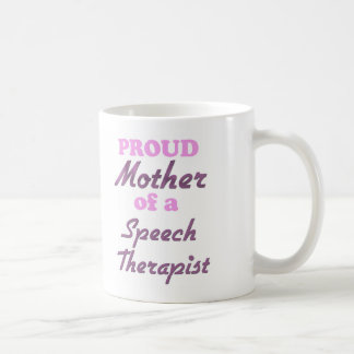 Taza De Café Madre orgullosa de un terapeuta de discurso