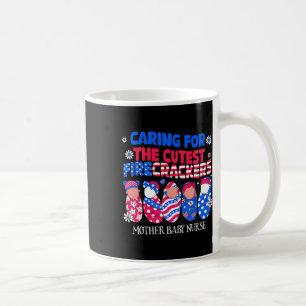 Taza De Café Madre Por Enfermera Patriótica Bandera Estadounide