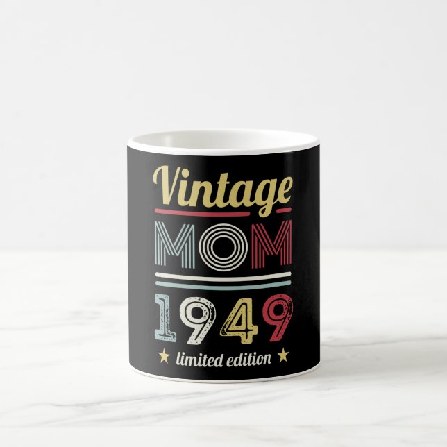 Taza De Café Madre vieja 1949 80th Birthday Gift Mujeres Retro (Centro)