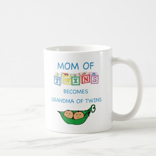 Taza De Café Madre y abuela de gemelos (Derecha)