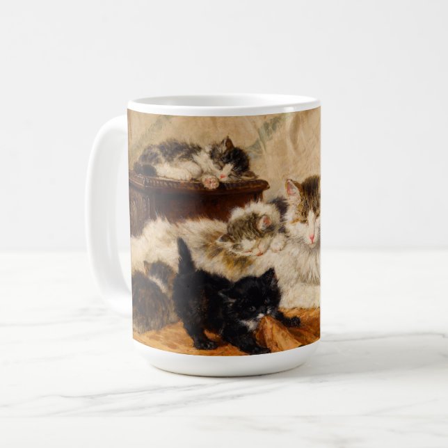 Taza De Café Madre y sus gatitos (Anverso izquierdo)
