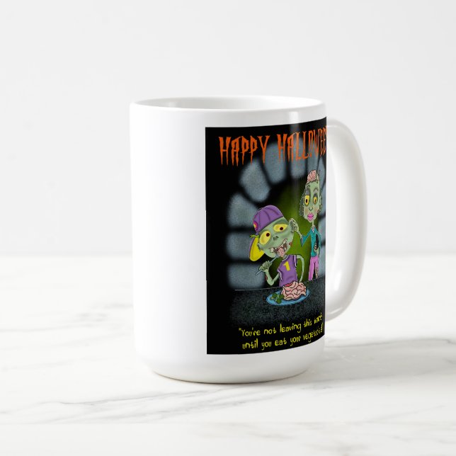 Taza De Café Madre zombi e hijo Halloween Mug (Anverso derecho)
