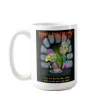 Madre zombi e hijo Halloween Mug