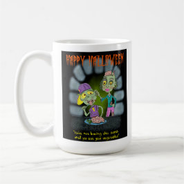 Taza De Café Madre zombi e hijo Halloween Mug