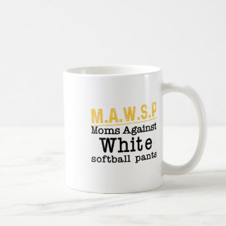 Taza De Café Madres contra pantalones suaves blancos