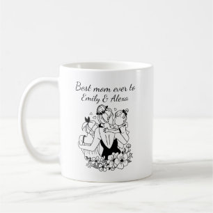 Taza De Café Madres E Hijas Línea Arte