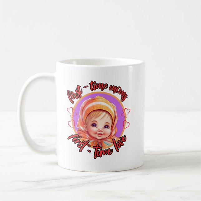 Taza De Café Madres primerizas, amor primerizo - Chica (Izquierda)