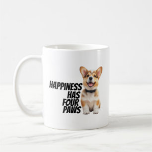 Taza De Café Madres y padres de Corgi juguetones “La felicidad