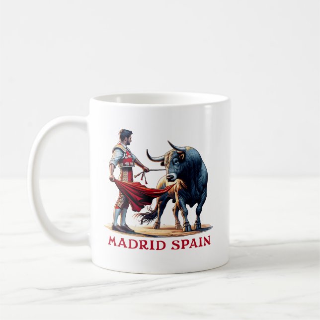 Taza De Café Madrid España: Peleas de toros (Izquierda)