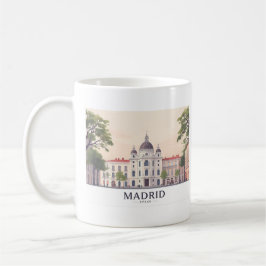 Taza De Café Madrid España Real Palacio Pastel Diseño Vial