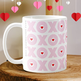 Taza De Café Madrina del Día de San Valentín XOXO moderna