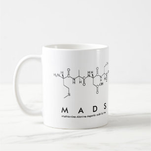 Taza De Café Mads peptide name mug