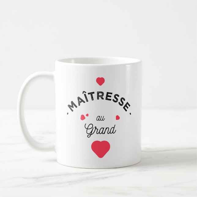 Taza De Café Maestra al gran corazón (Izquierda)