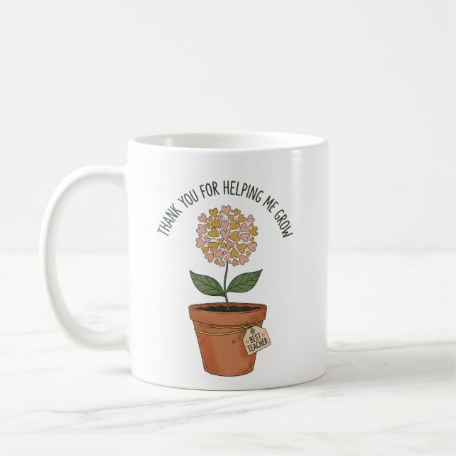 Taza De Café Maestra Ayudándome a cultivar flores silvestres Bo (Izquierda)