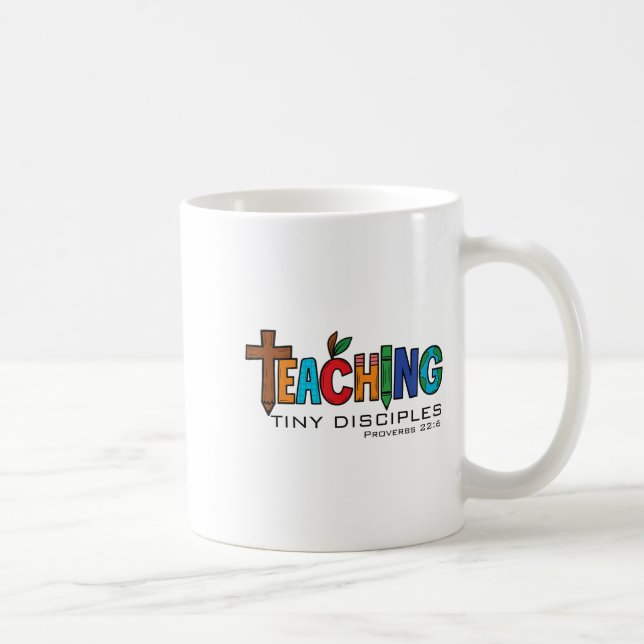 Taza De Café Maestra Cristiana Enseñando Pequeños Discípulos Co (Derecha)
