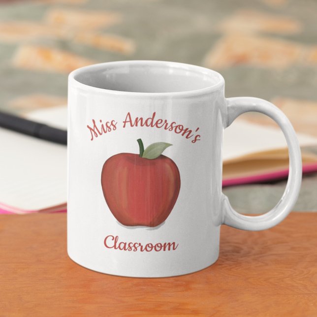 Taza De Café Maestra Cuta de la Manzana Roja personalizada (Subido por el creador)