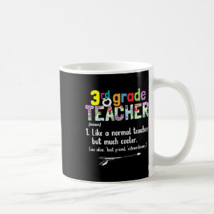 Taza De Café Maestra De 3er Grado De Vuelta Al Regalo Escolar D