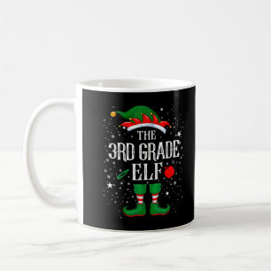 Taza De Café Maestra de 3er grado ELF Feliz Navidad Santa