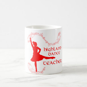 Taza De Café Maestra de Baile Highland - Rojo