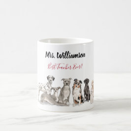 Taza De Café Maestra de escuela de perro lindo