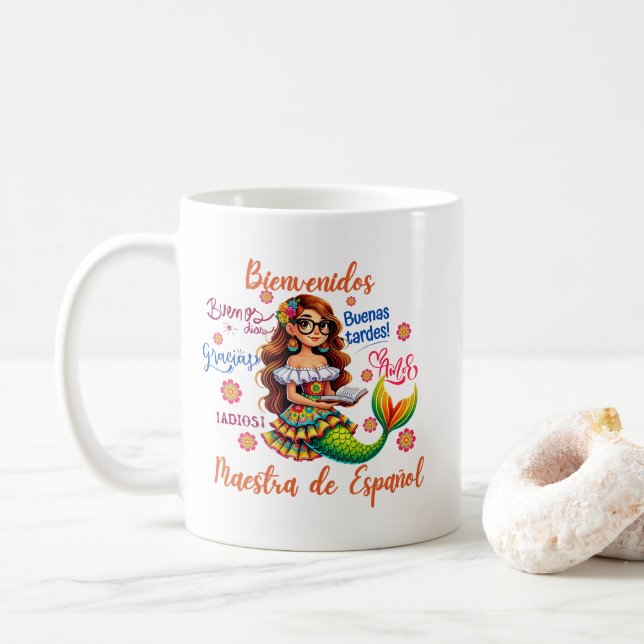 Taza De Café Maestra de Español (Con donut)