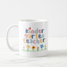 Taza De Café Maestra de jardín de infantes personalizada nombre