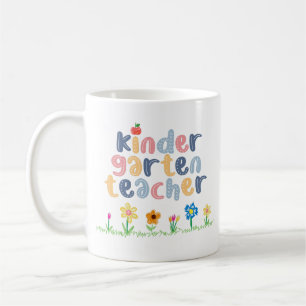 Taza De Café Maestra de jardín de infantes personalizada nombre